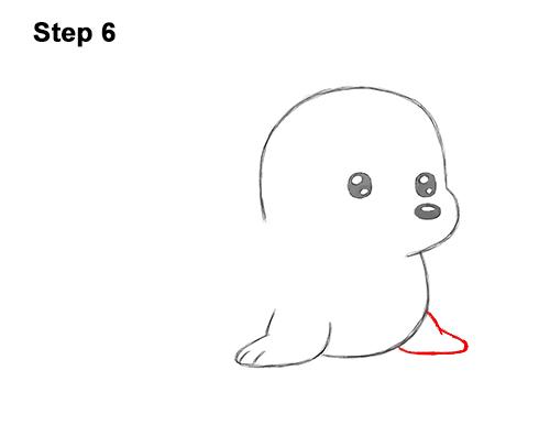 cute seal drawing step by step