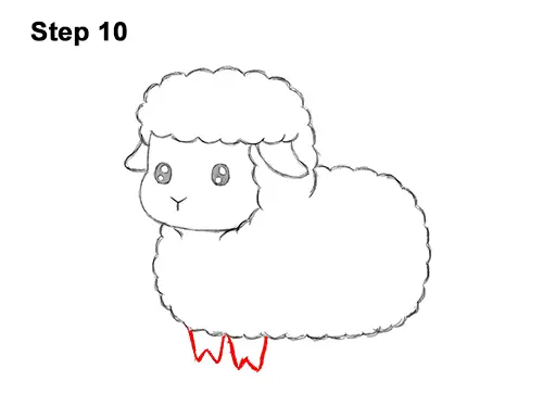 How to Draw Cute Cartoon Sheep Chibi Kawaii 10