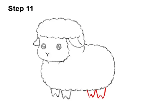How to Draw Cute Cartoon Sheep Chibi Kawaii 11
