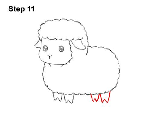 How to Draw a Sheep (Cartoon) VIDEO & Step-by-Step Pictures