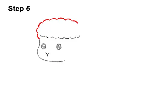 How to Draw Cute Cartoon Sheep Chibi Kawaii 5