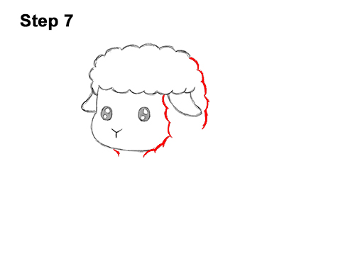 How to Draw Cute Cartoon Sheep Chibi Kawaii 7