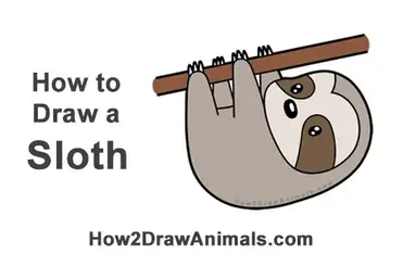 How To Draw A Sloth Cartoon Video Step By Step Pictures