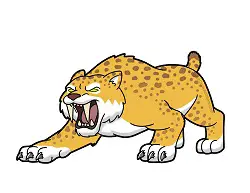 How to Draw a Smilodon sabertooth Cat cartoon