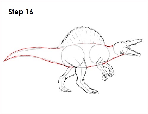 Как рисовать спинозавра