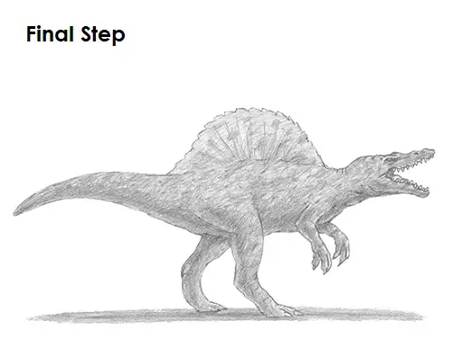 Draw Spinosaurus Dinosaur