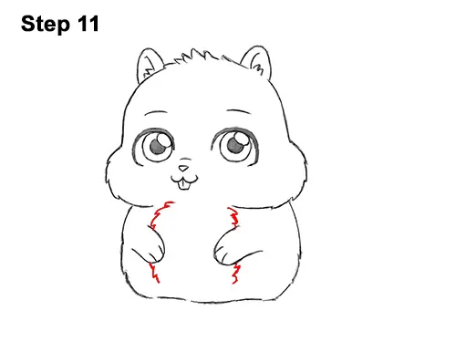 How to Draw Cute Cartoon Squirrel Chibi 11