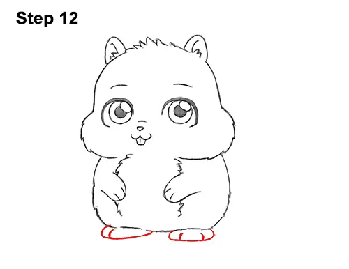 How to Draw Cute Cartoon Squirrel Chibi 12
