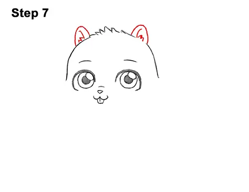 How to Draw Cute Cartoon Squirrel Chibi 7