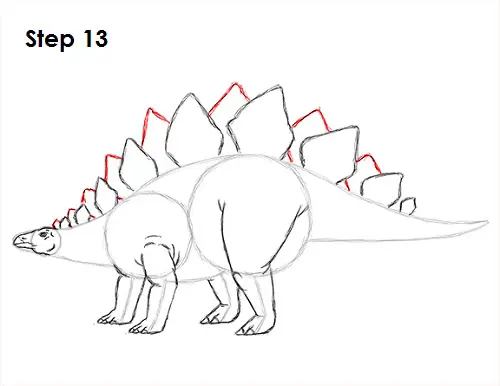 Draw Stegosaurus 13