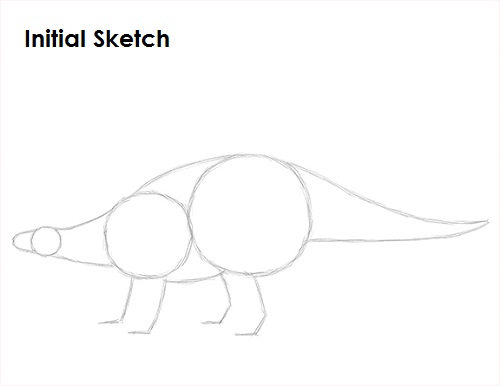 Draw Stegosaurus Sketch