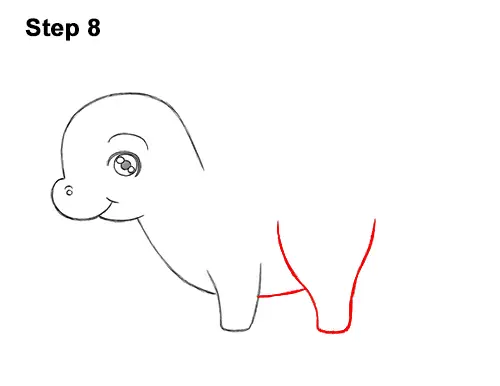 How to Draw a Cute Cartoon Stegosaurus Dinosaur Chibi Kawaii 8