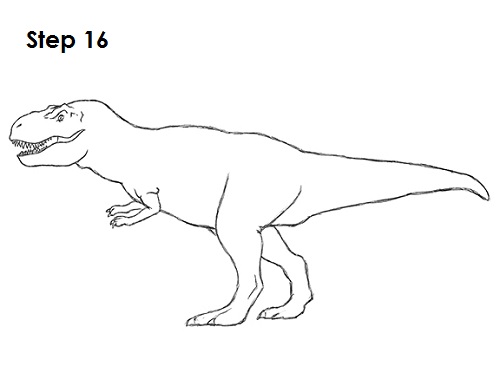 t rex simple drawing