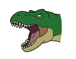 How to Draw a Tyrannosaurus T. Rex Cool Cartoon Dinosaur Head Roaring
