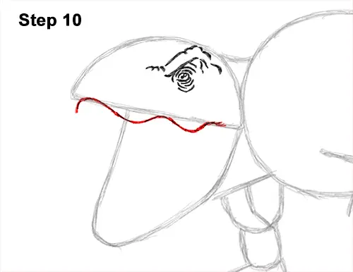 How to Draw a Tyrannosaurus Rex Dinosaur Roaring 10