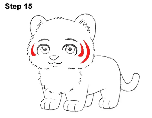 Draw Cartoon Mini Little Tiger Cub 15
