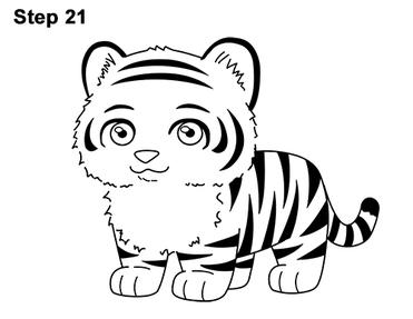 How to Draw a Tiger (Cartoon)