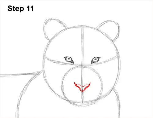 How to Draw a Tiger Laying Lying Down 11