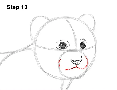 How to Draw a Cute Baby Tiger Cub 13
