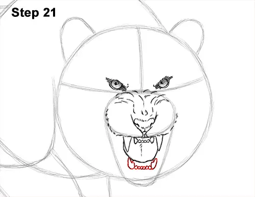 How to Draw a Mean Tiger Roaring Growling Stalking 21