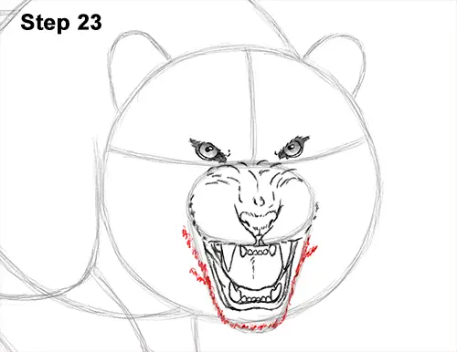 How to Draw a Mean Tiger Roaring Growling Stalking 23