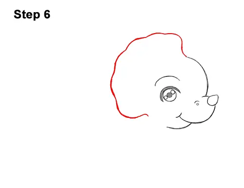 How to Draw a Cute Cartoon Triceratops Dinosaur Chibi Kawaii 6