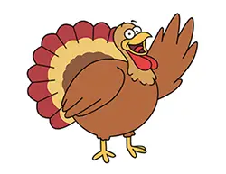 How to Draw a Cartoon Turkey Thanksgiving