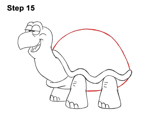How to Draw Funny Cartoon Turtle Tortoise 15