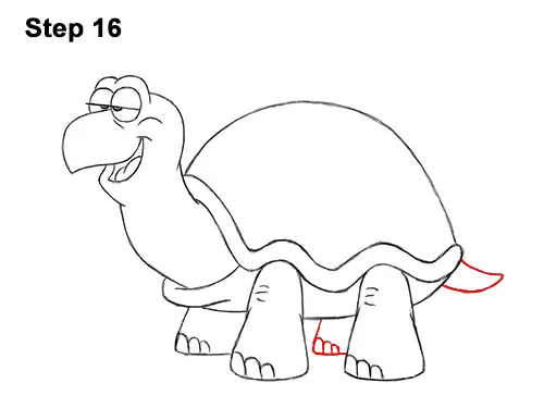 How to Draw Funny Cartoon Turtle Tortoise 16