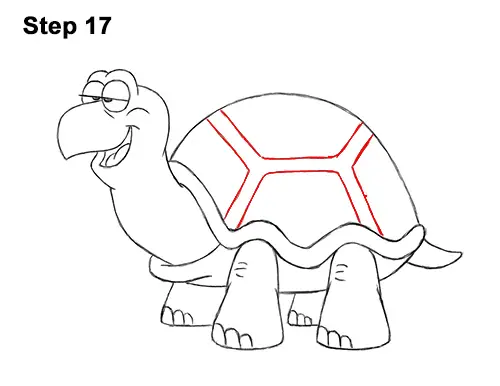 How to Draw Funny Cartoon Turtle Tortoise 17