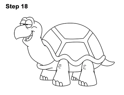 How to Draw Funny Cartoon Turtle Tortoise 18
