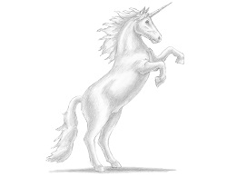 How to Draw a Unicorn Horse Rearing