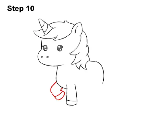How to Draw Cute Cartoon Unicorn Pony 10