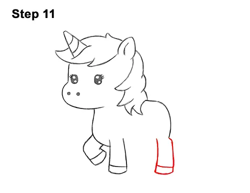 How to Draw Cute Cartoon Unicorn Pony 11