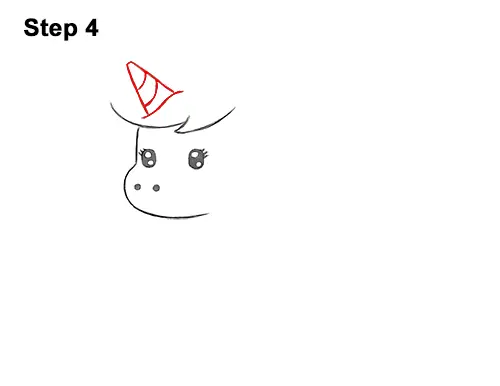 How to Draw Cute Cartoon Unicorn Pony 4