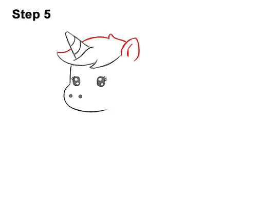 How to Draw Cute Cartoon Unicorn Pony 5