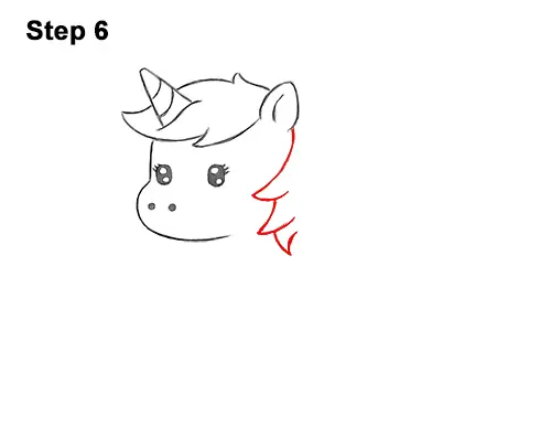 How to Draw Cute Cartoon Unicorn Pony 6