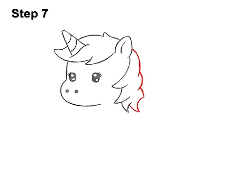 How to Draw Cute Cartoon Unicorn Pony 7