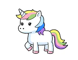 How to draw a Cute cartoon Chibi Unicorn