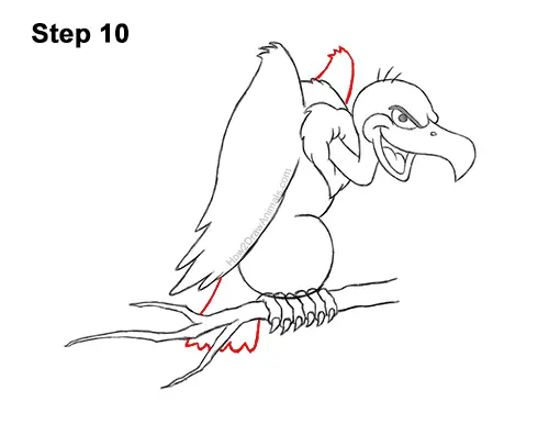 How to Draw a Cool Cartoon Vulture Condor Buzzard 10