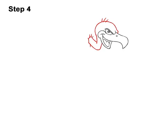How to Draw a Cool Cartoon Vulture Condor Buzzard 4