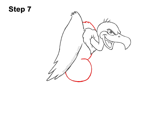 How to Draw a Cool Cartoon Vulture Condor Buzzard 7