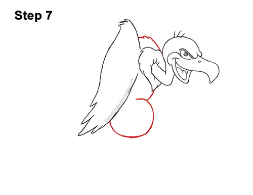 How to Draw a Cool Cartoon Vulture Condor Buzzard 7