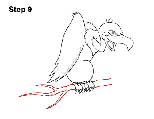 How to Draw a Cool Cartoon Vulture Condor Buzzard 9