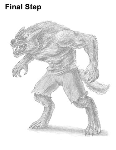 cool drawings of werewolves