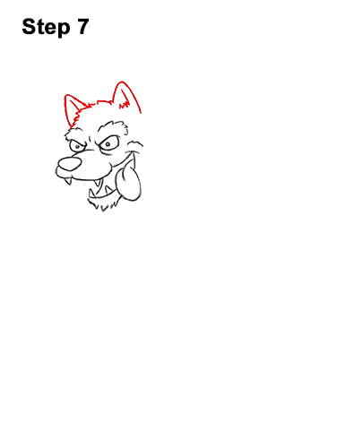 How to Draw Cartoon Werewolf Wolf Monster Halloween 7