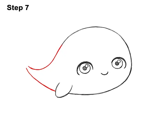 How to Draw Cute Cartoon Blue Whale 7