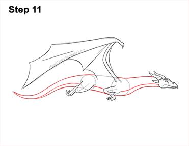 easy flying baby dragon drawings