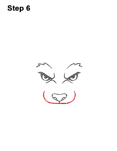 How to Draw Angry Growling Snarling Cartoon Wolf Head 6