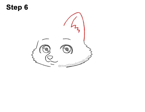 How to Draw a Cute Cartoon Gray Wolf Chibi Kawaii 6